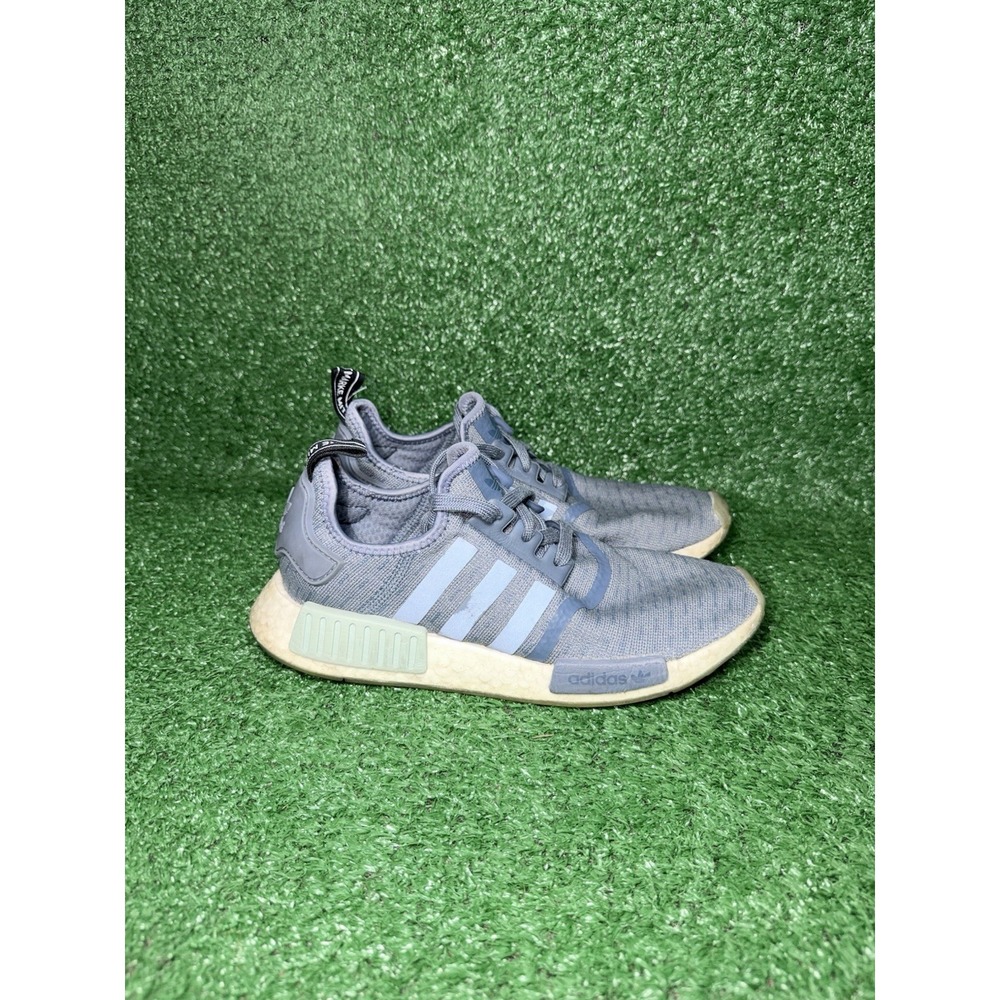 Adidas NMD R1 Womens Size 8.5 Blue White Running Shoes Comfort Walking Sneakers